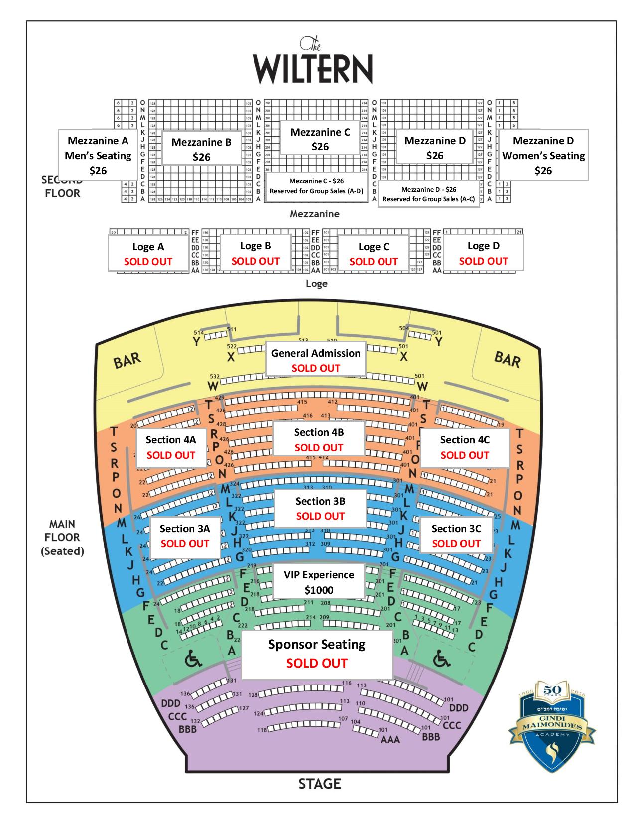 Wiltern Interactive Seating Chart