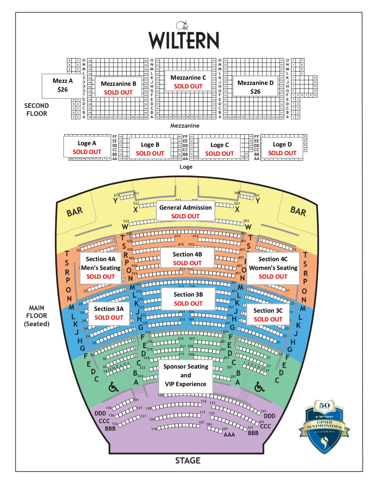 Wiltern Seating With Ticket S Page